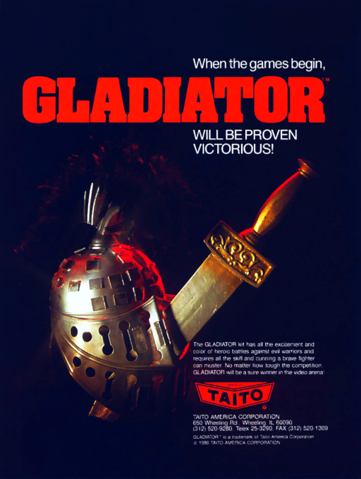 Gladiator (US) MAME2003Plus Game Cover